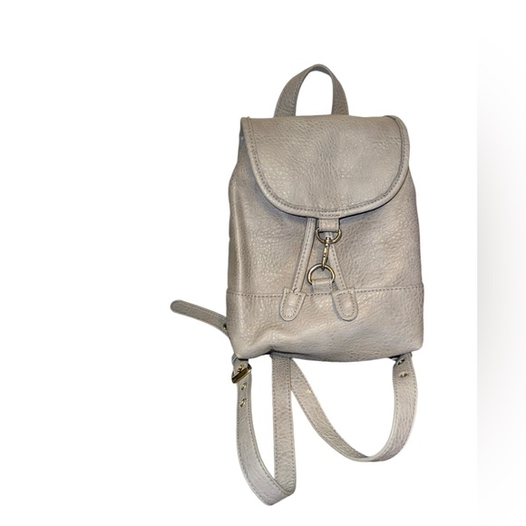Free People gray pebbled  small Vegan leather  backpack - Picture 15 of 16